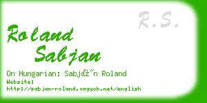 roland sabjan business card